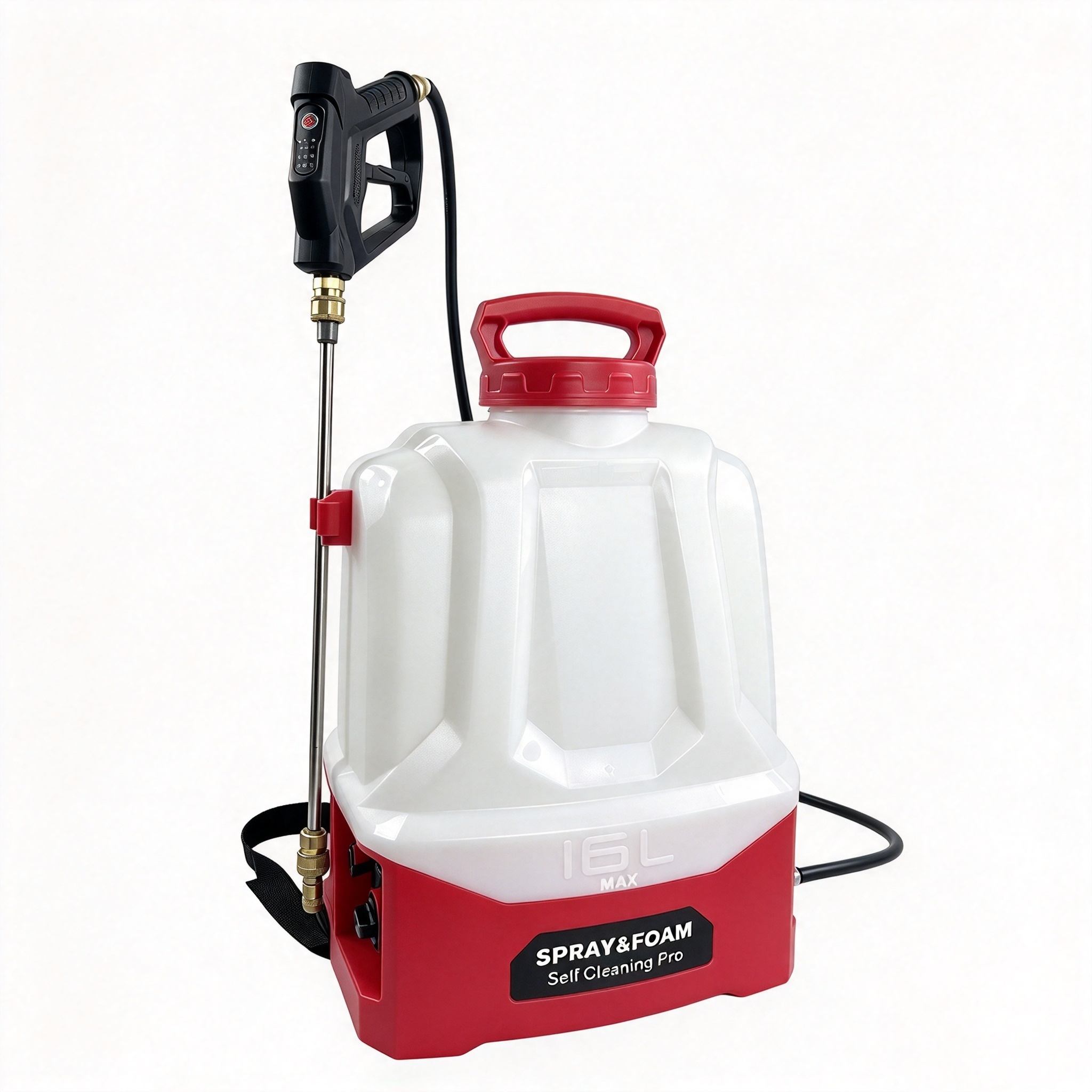 フォームミストおよびスプレーモードを備えた 16L 3 in 1 バックパック噴霧器